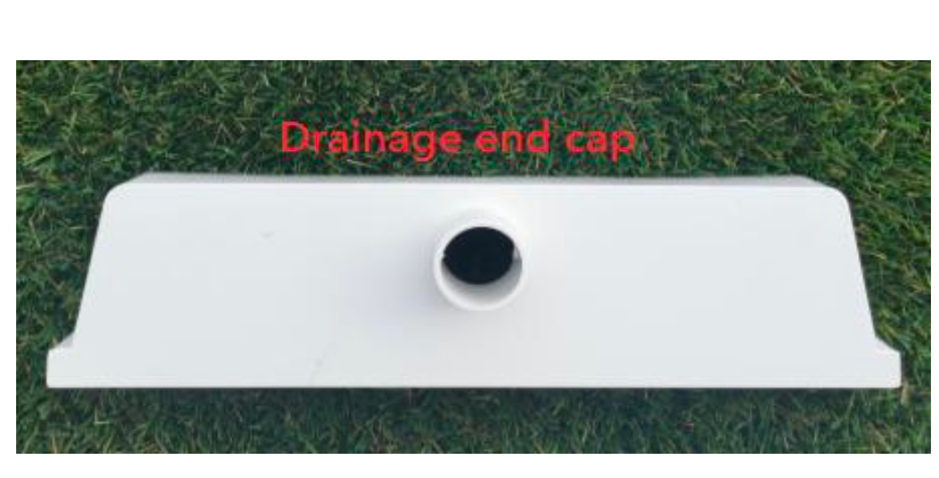 fodder tray gutter end cap with spouse